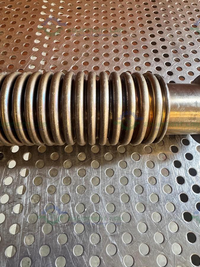 Used Stainless Steel Bellows Flexible Vacuum Hose 20" w/ KF 40 Fitting