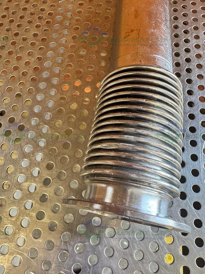 Used Stainless Steel KF50 to KF 40 Vacuum Bellow with 90 Degree Elbow