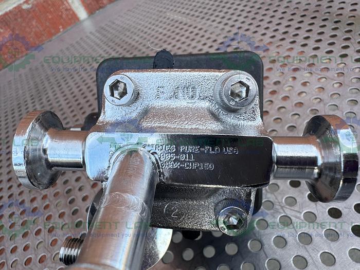 Used Lot of 2- ITT Pure Flo .5-316L- RA20MAX Diaphragm Valve  w/1/2" Sanitary Fitting