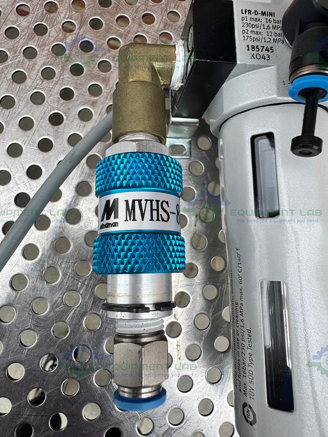 Used Festo LFR-D-Mini Regulator w/ Festo HEE-D-Mini-24 36PSI/0.25MPa