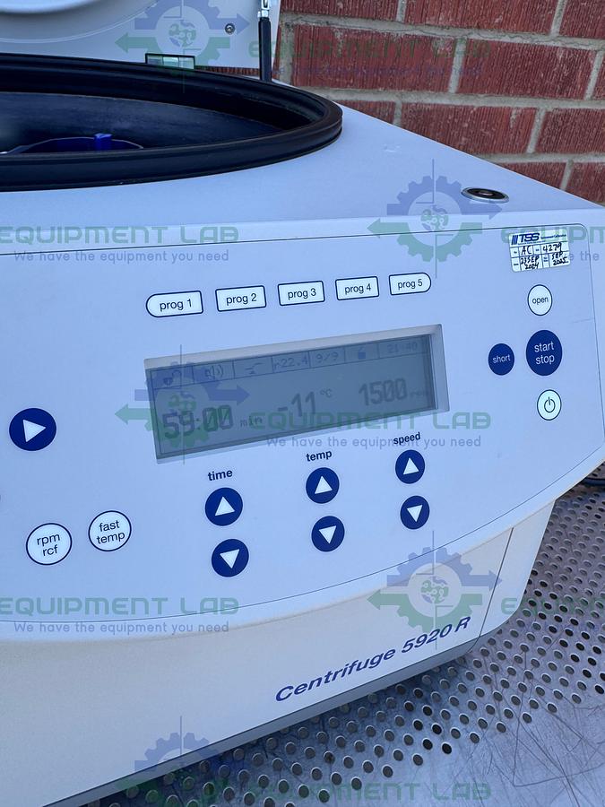 Used Eppendorf 5920 R Refrigerated Centrifuge w/ S-4X Universal Rotor 4500 RPM