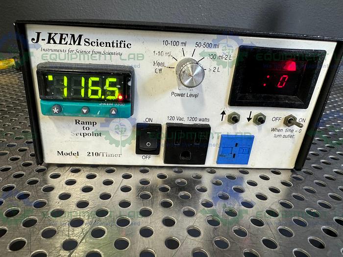Used J-Kem Scientific  210 Timer Temperature Controller 120 VAC, 1200 Watts
