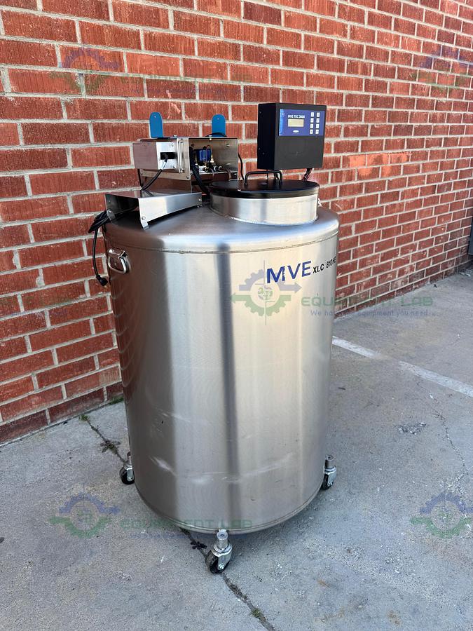 Used CHART MVE XLC 810 HE-F Liquid Nitrogen Cryogenic Storage Tank w/ TEC 3000