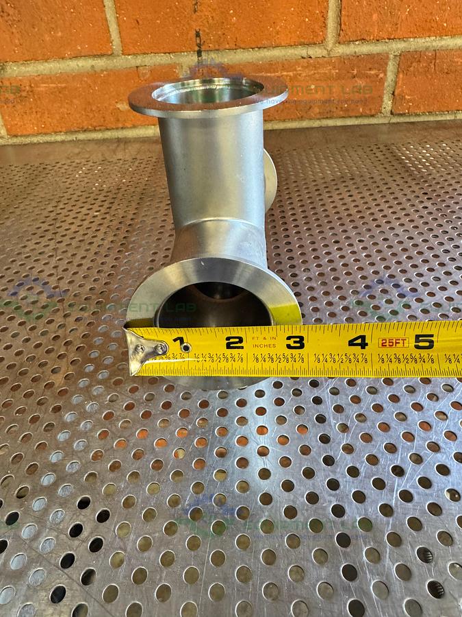 Used Stainless Steel 4 way Vacuum Cross Fitting KF 50