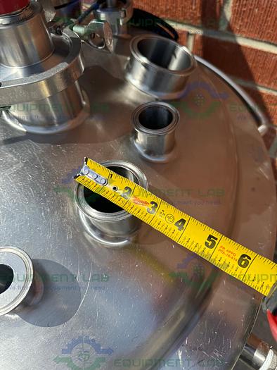 Used Precision 250 Liter Stainless Steel Jacketed Reactor 45 PSI w/ Lightnin Mixer.