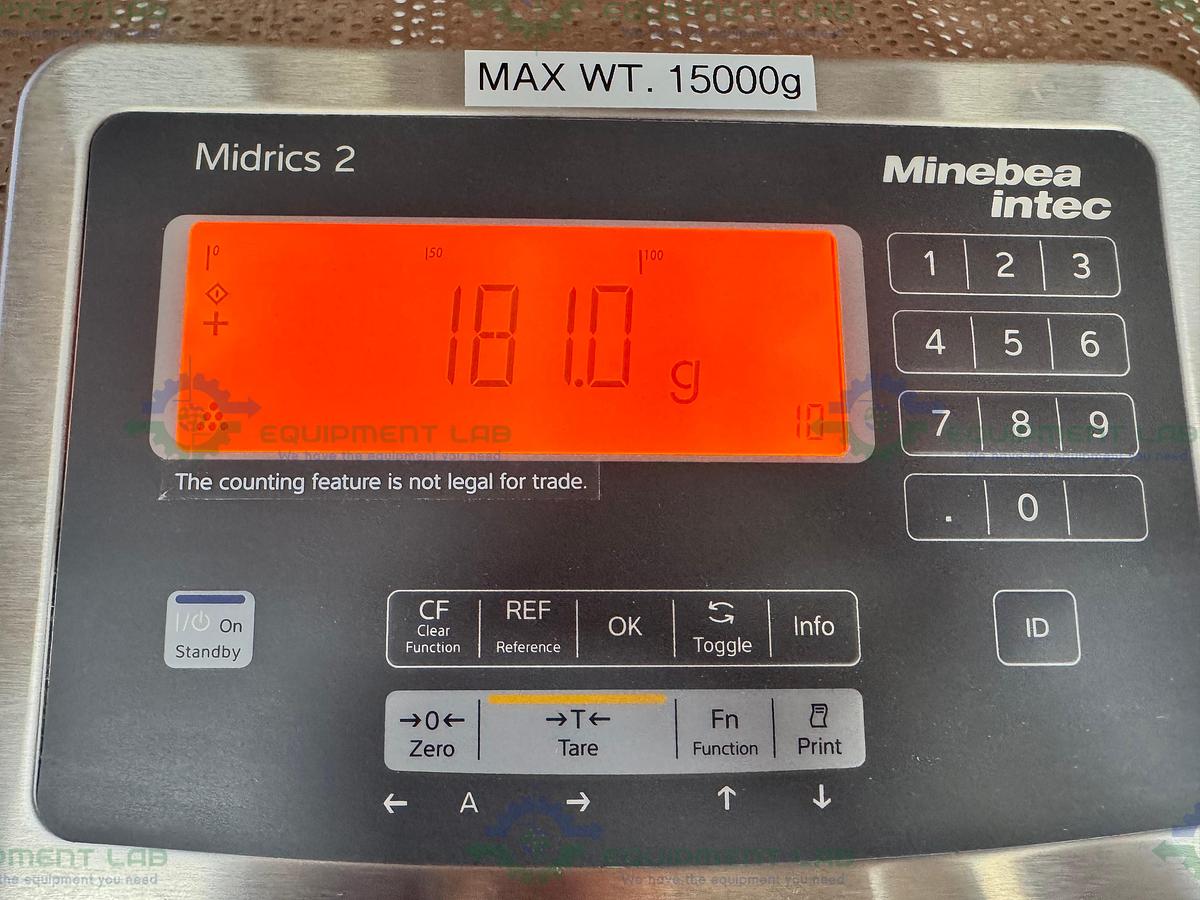 Used Minebea Intec CAPS1U-20CC-LU Stainless Steel Scale 10x10 w/ MIS2UR-V2, 30 LBS