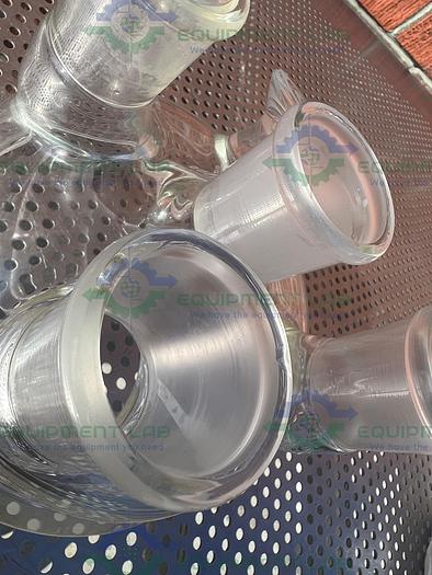Used Chemglass  CG-1946-50 Reaction Vessel 5 Neck Lid 200MM, 45/50 Joints w/ Adapter