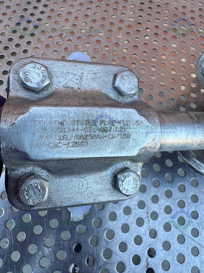 Used 2- ITT Pure Flo  RA25MAX Diaphragm Valve w/ 1 1/2" to 3/4" Sanitary Fitting