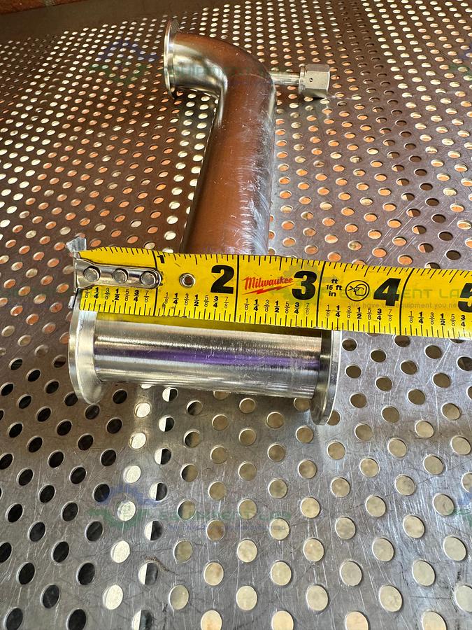 Used Stainless Steel 3 Way Process Vacuum Pipe w/ KF 40 to 1/2" NPT Fitting