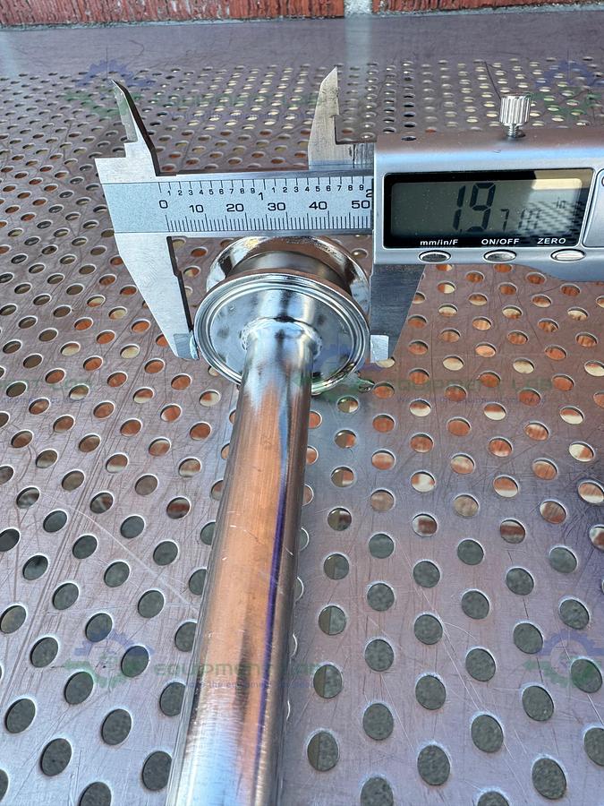 Used Stainless Steel 20" Syphon Tube w/ 2" OD Sanitary Fitting