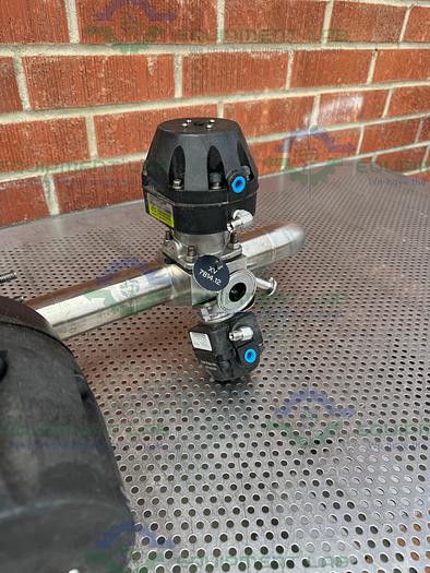 Used 5 ITT Pure-Flo Stainless Steel Diaphragm Valves w/ 2" to 1/2" Sanitary Fitting