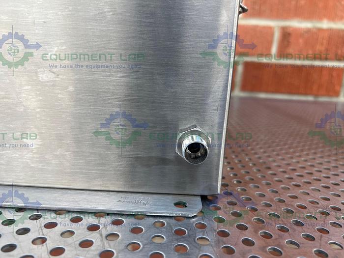 Used Hoffman 13" x 10" x 6" Enclosure w/ Malema Flow M-50-S23-10 Flow Switch, Gauge