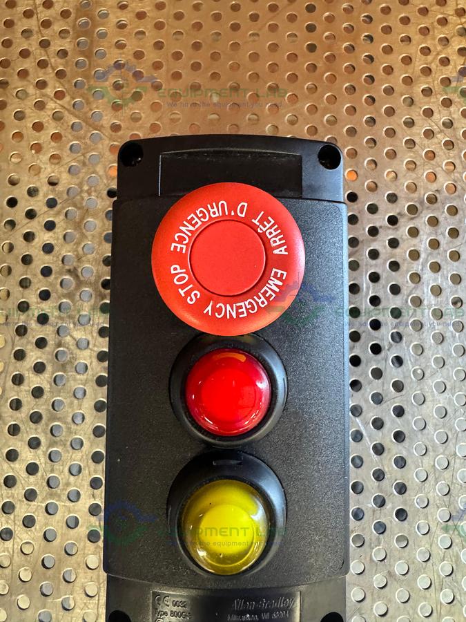 Used Allen Bradley Assembled Station 12-250 VAC w/ Emergency Stop