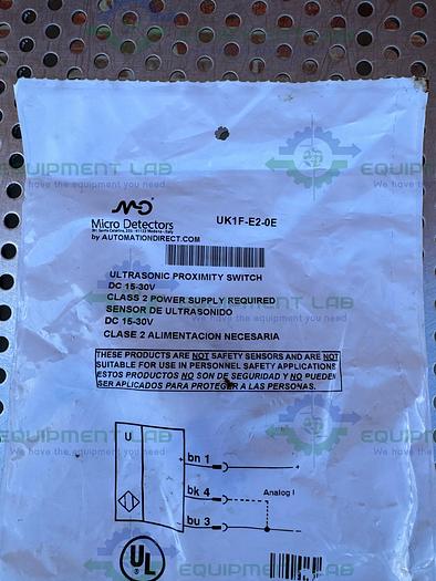 Micro Detectors  UK1F-E2-0E Ultrasonic Proximity Switch 15-30 VDC
