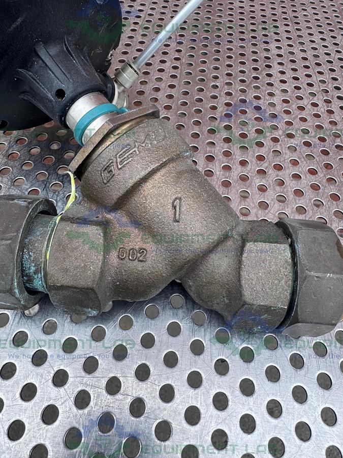 Used Gemu 554/25/D195 Pneumatic Angle Seat Globe Valve w/ 1" Compression Fitting