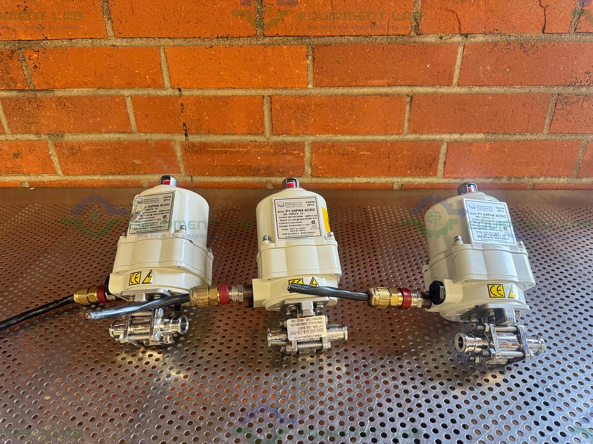 Used Promation P1-24PN4-ACDC Precision Actuation Valve 300 lbs/35Nm w/ 3.4" Valve