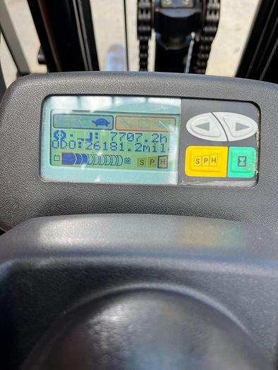 Used Toyota 7FBCU35 8000# Electric Forklift - Cushion Tires, 7700 Hours - 120" Mast