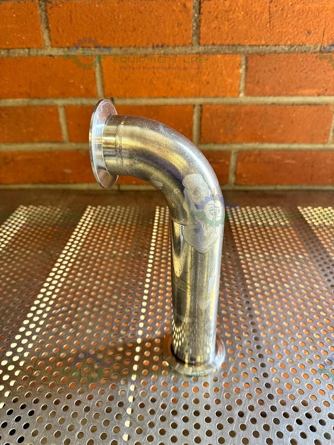 Used Stainless Steel 90 Degree KF 50 Elbow Nipple Vacuum Fitting
