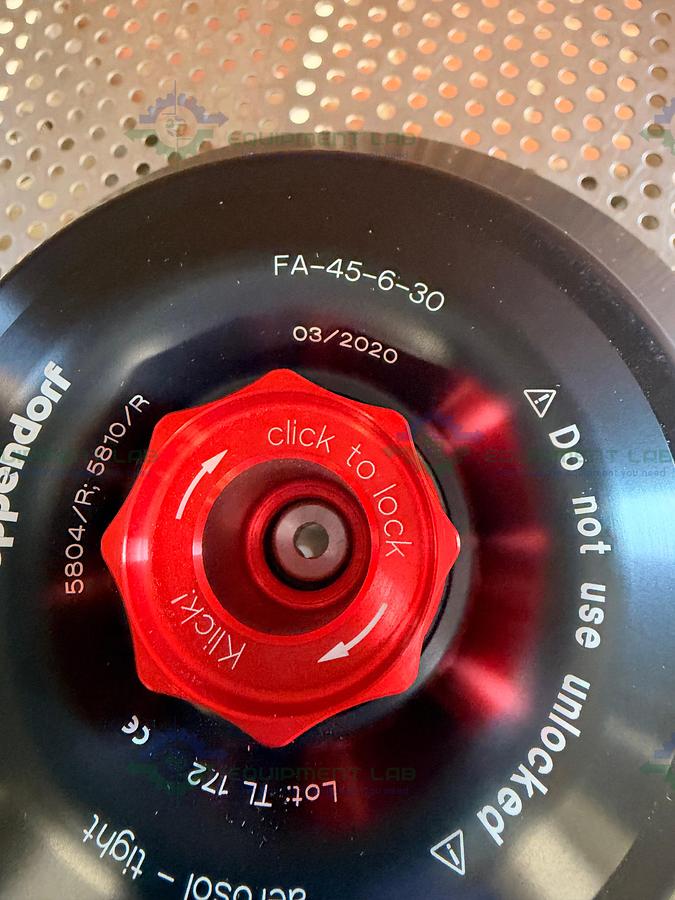 Used Eppendorf FA-45-6-30 Fixed Angle Rotor for 5804/R, 5810/R Centrifuge