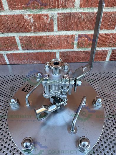 Used Stainless Steel 142mm High Press Membrane Disc Filter Housing w/ Valve and Hose