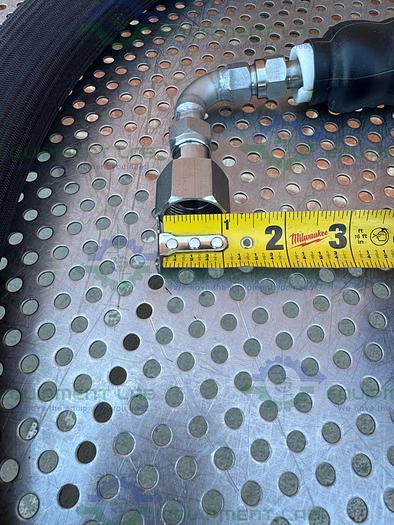 Used Huber Insulated Flexible Chiller Hose 72" w/ Quick Release Fitting, Valve