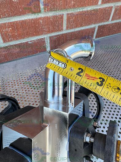 Used 4 ITT Pure Flo Stainless Steel Diaphragm Valve w/ 1/2" - 1 1/2 Sanitary Fittings