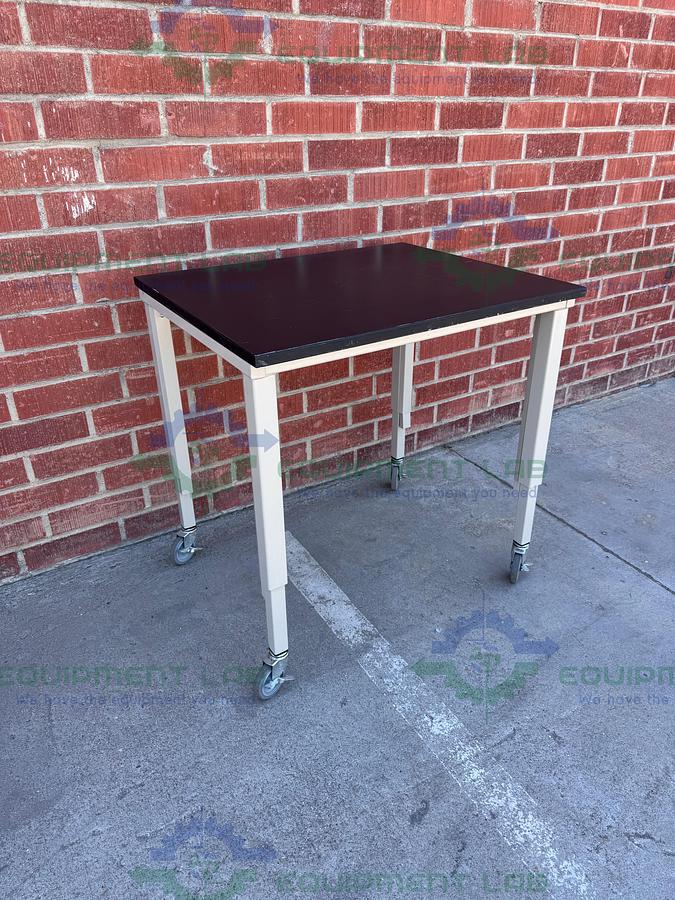 Used Phenolic / Composite  Resin Adjustable  Science Table with Wheels-30" W x 36" L