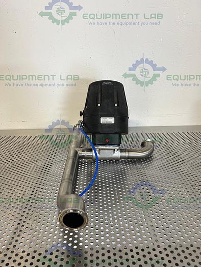 Used ITT Pure-Flo A216 4-Way Diaphragm Stainless Steel Valve w/ 1.5" Sanitary Fitting