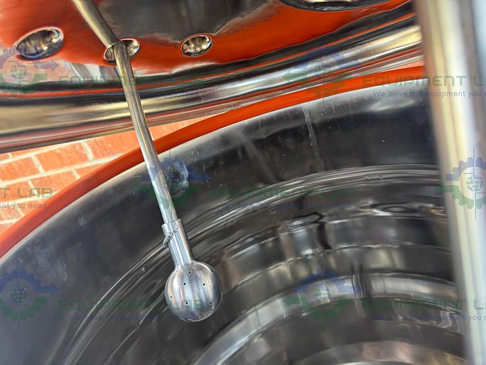 Used Letsch 260 Liter Jacketed Stainless Steel Reactor w/ 3/4 HP Bottom Mixer