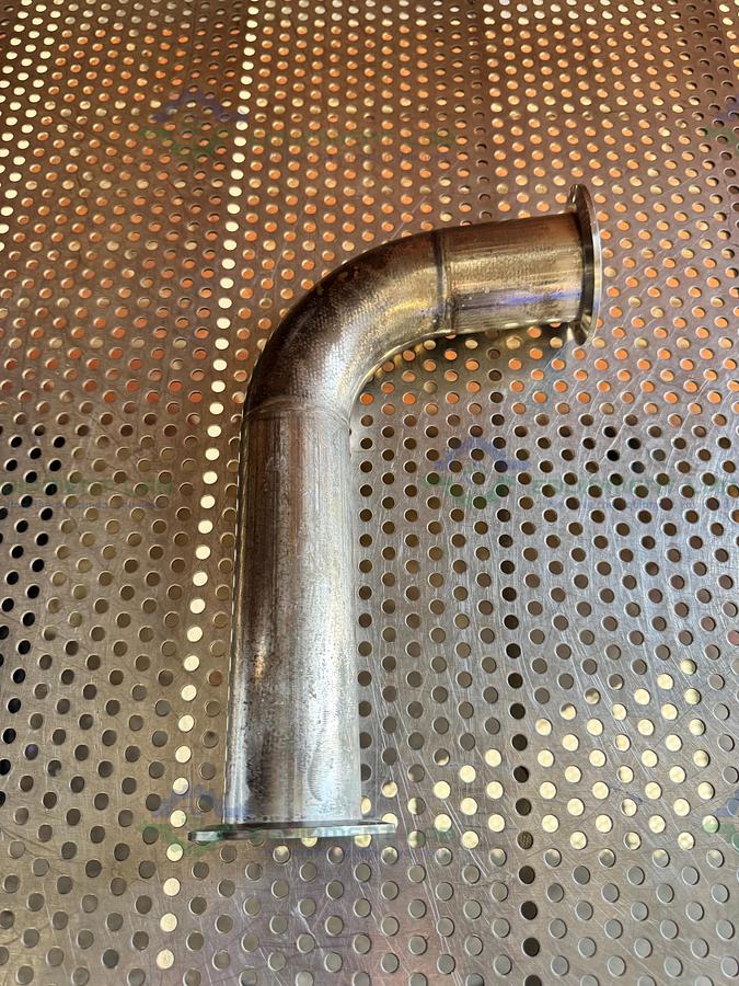 Used Stainless Steel 90 Dgeree KF 50 Elbow Nipple Vacuum Fitting