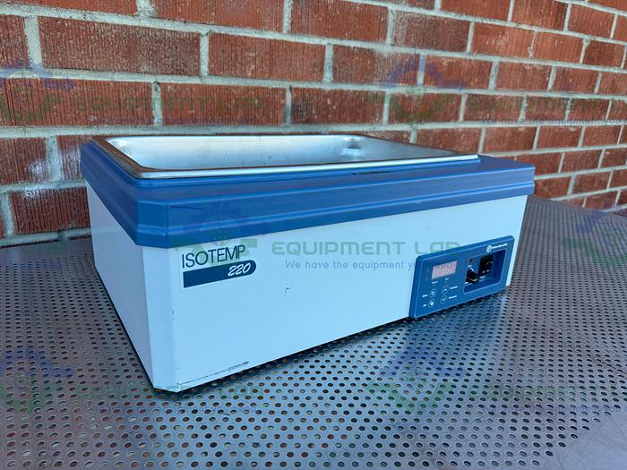 Used Fisher Scientific  Isotemp 220 Digital Temp Control Water Bath Ambient to 100°C