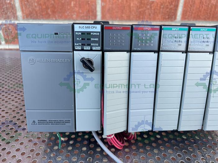 Used Allen Bradley  SLC 500 1746-P1 Processor Unit w/ 1747-L532, 1746-NT4 Modules