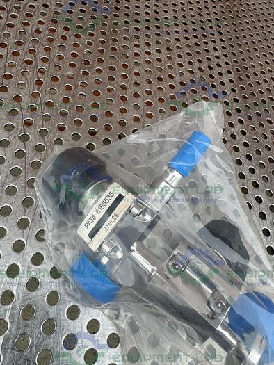 Used 2 Aquasyn 6155535 Diaphragm Valve w/ 1/2" Sanitary Fittings to Hose Fitting