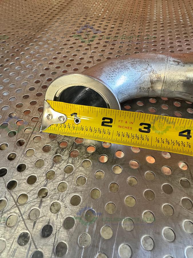 Used Stainless Steel KF50 to KF 40 Vacuum Bellow with 90 Degree Elbow