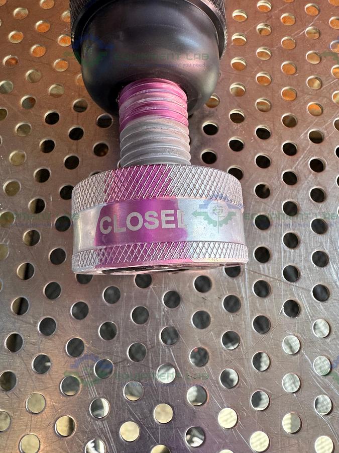 Used Chemglass 656 Zero Dead Space Valve w/ 2.5" OD Fitting