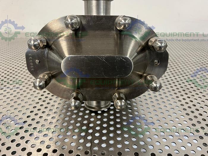 Used Waukesha Cherry Burrell  0187UL Rotary Lobe Pump w/ Stainless 1.5 HP Motor