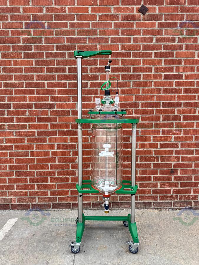 Chemglass 50 Liter Jacketed Glass Reactor w/ Zero Dead Space Drain Valve MFG 20