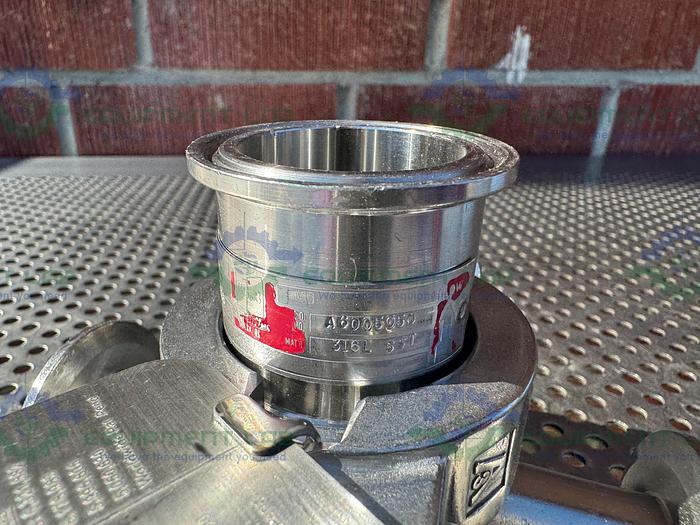 Used BS&B GR-C Safety Head 1 1/2" Fitting w/ 45 PSIG Rupture Disc, 1" Tee Fitting