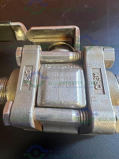 Used Swagelok  Stainless Steel Ball Valve  w/ 3/4" Threaded Fitting