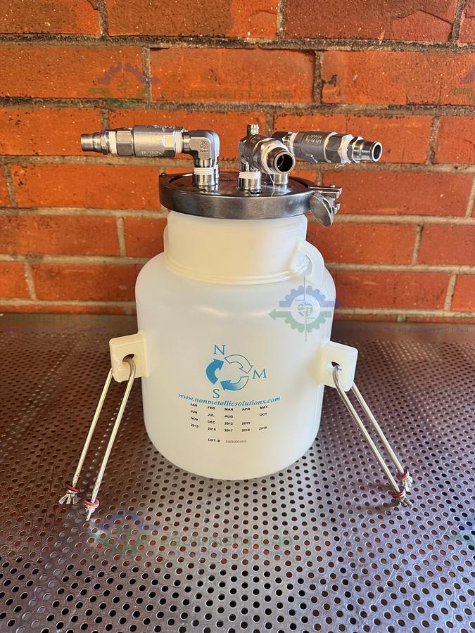 Used Non Metallic Solutions Nalgene 10 Liter Nalgene Carboy w/ Apollo 1/2" Fittings