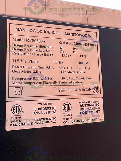 Used Manitowoc RFS0300A Air Cooled Flake Ice Maker 286 Lbs/Day w/ B-420 Bin