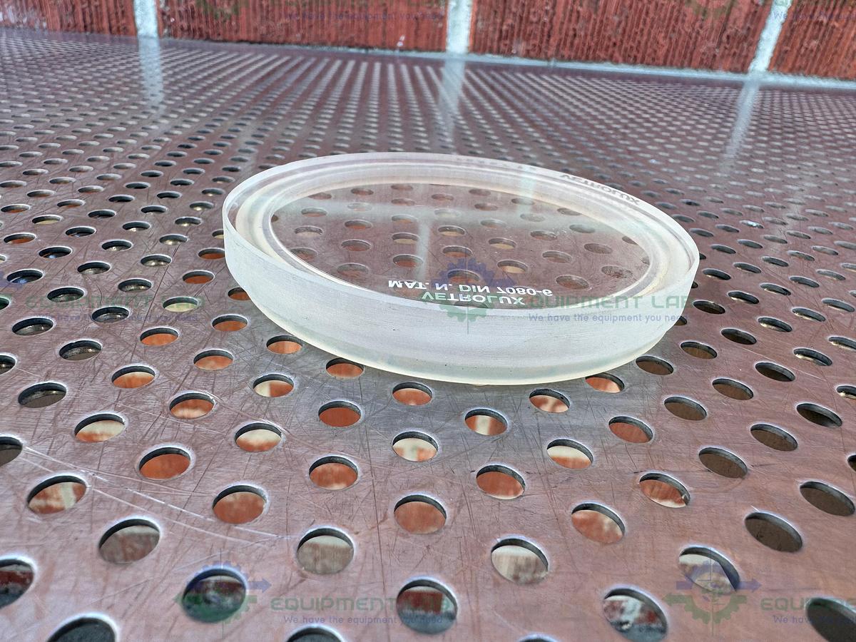 Used Vetrolux DIN 7080-6 Sight Glass w/ Stainless Steel 5" OD Threaded Fitting