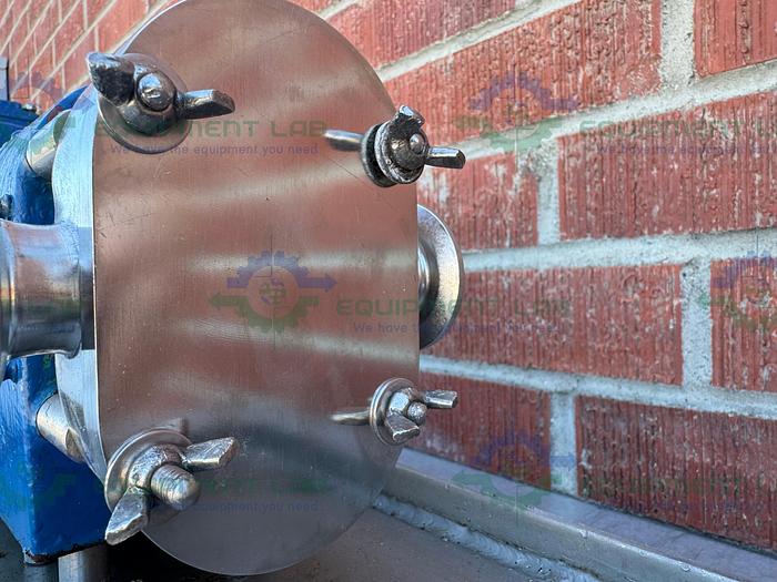 Used Tri Clover PRRED3 Rotary Lobe Pump w/ 1 HP Motor, 1" Sanitary Fitting