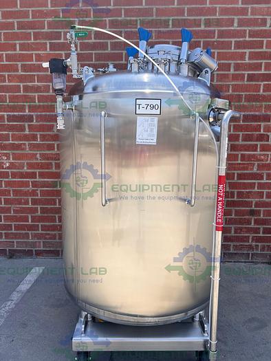 Used ITT  1000 Liter Stainless Steel Jacketed Reactor 60 PSI w/ Bottom Mag Mixer