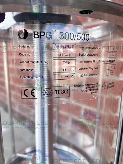 Used Cytiva / GE / Pharmacia BPG 300 / 500 Chromatography Column 34 L