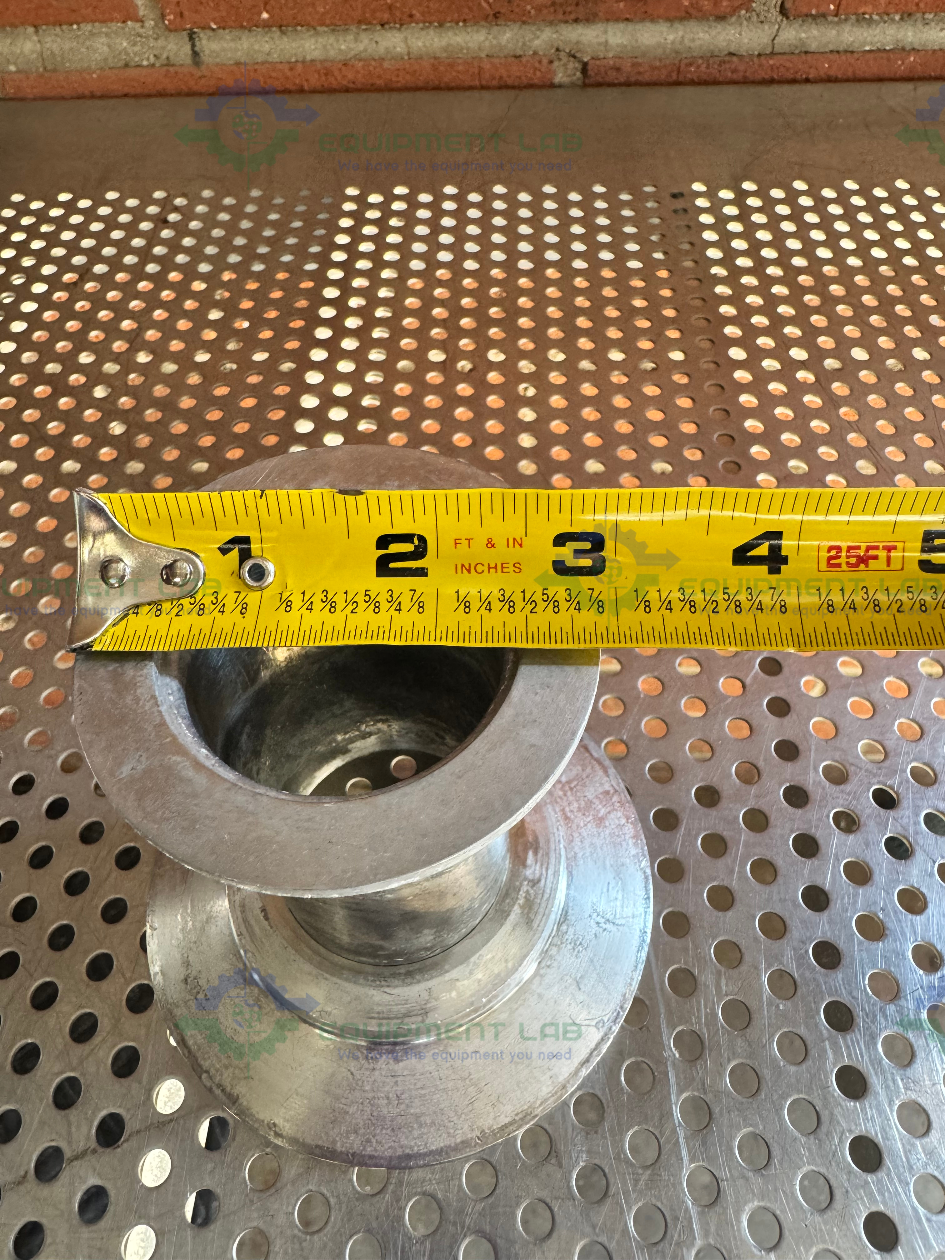 Used Stainless Steel Vacuum Reducer KF 50 to 4" Sanitary Fitting
