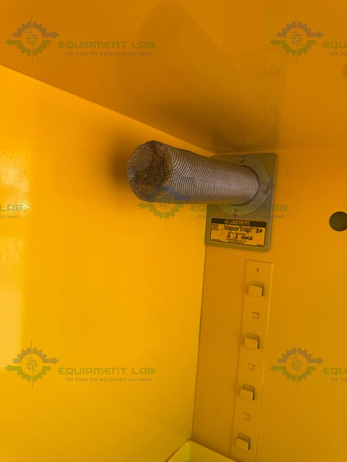 Used JustRite 45 Gallon Flammable Liquid Storage Cabinet w/ Soft Close Doors, Key