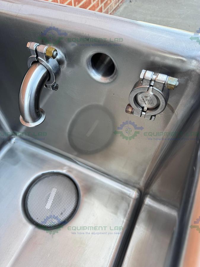Used Sani Matic Stainless Steel 400 L COP System Parts Washer Skid w/ Heating, Pump