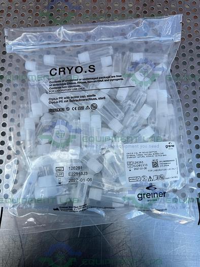 500 Pack -Greiner Bio-One  Cryo.s Round Bottom 2 mL Polypropylene Tubes