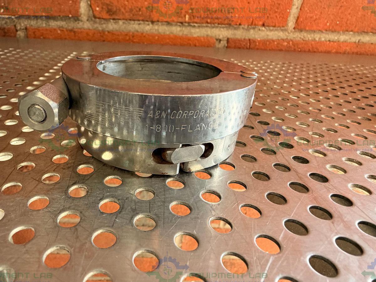 Used Lot of 5 - AN Corp Stainless Steel KF 40 Vacuum Clamp